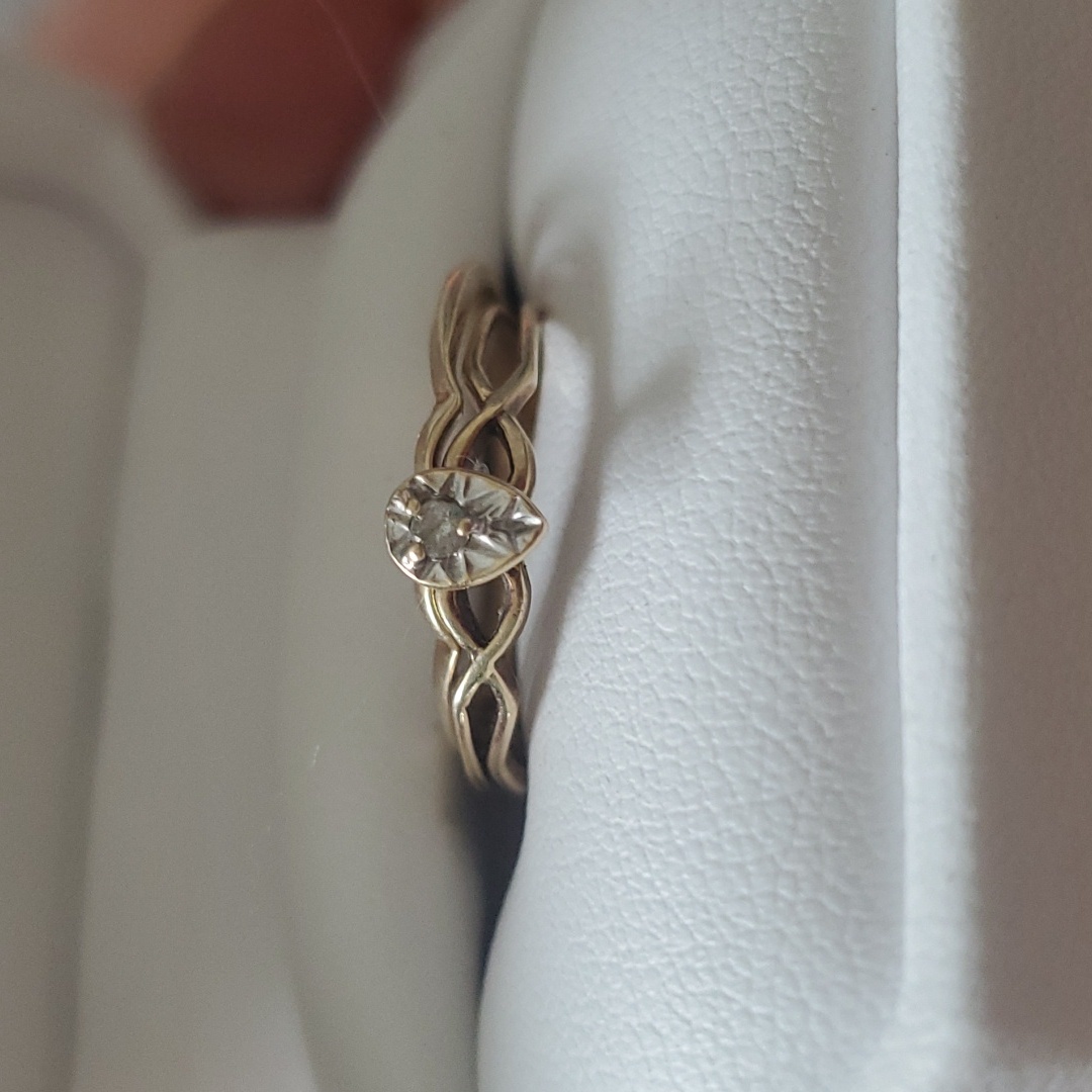 Vintage 10k Gold Wedding Band And Cz 10k Gold Ring